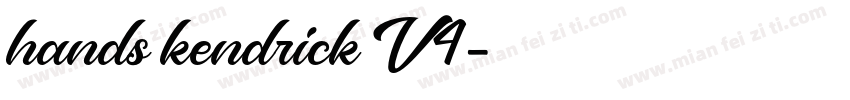 hands kendrick V4字体转换
